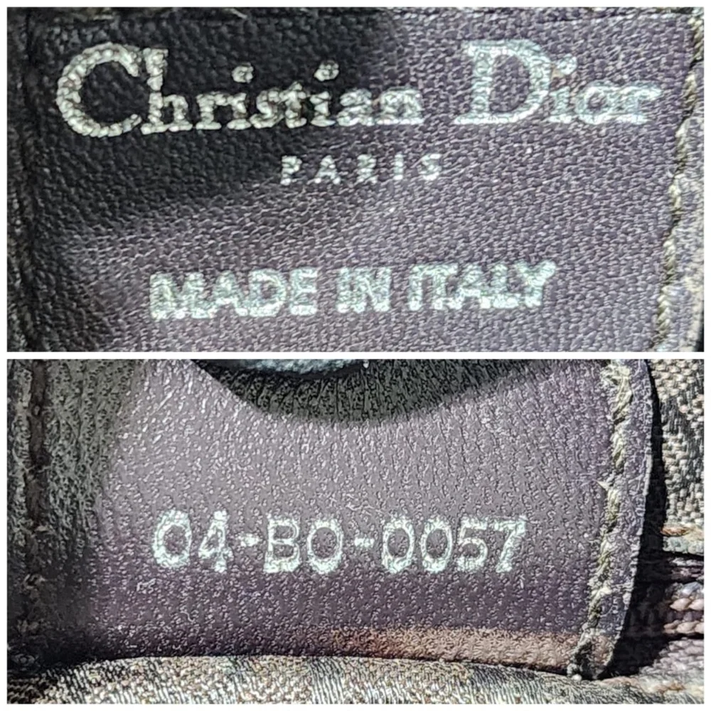 Authentic CHRISTIAN DIOR Cannage Quilted Lambskin Leather Soft Hobo Bag Brown